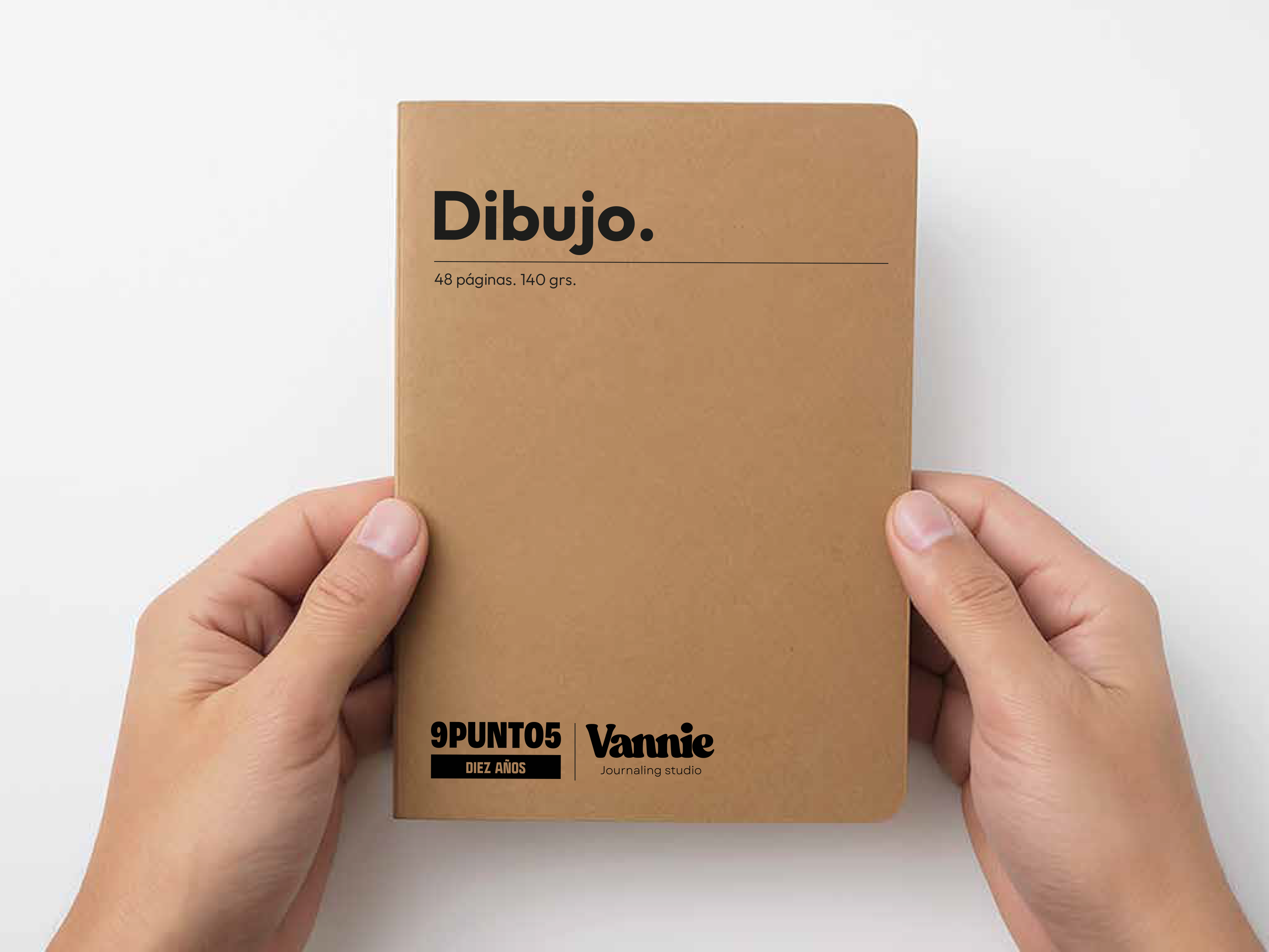 Cuaderno para dibujo con portada beige